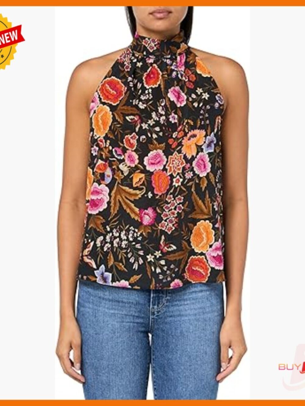 Silk Halter Blouse, Sleeveless Relaxed Fit, Spring Summer Top